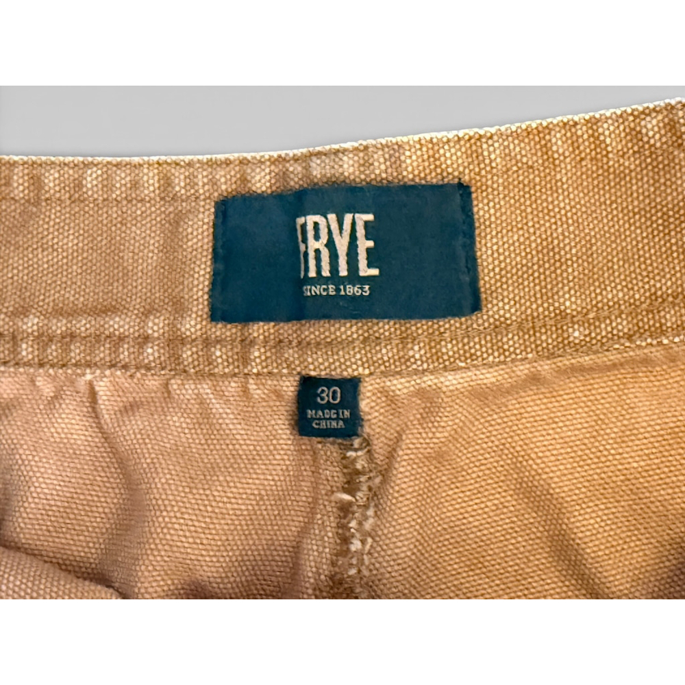 Frye Women's Nadia Trouser High-waist Wide-leg Canvas Pants Color:Nutmeg Sz 30 - Picture 3 of 10